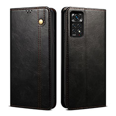 Custodia Portafoglio In Pelle Cover con Supporto B01S per Xiaomi Redmi Note 11S 4G Nero