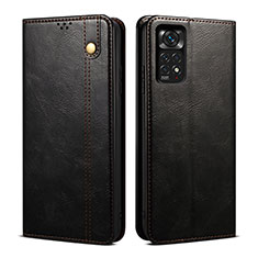 Custodia Portafoglio In Pelle Cover con Supporto B01S per Xiaomi Redmi Note 12 Pro 4G Nero