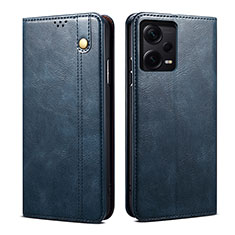 Custodia Portafoglio In Pelle Cover con Supporto B01S per Xiaomi Redmi Note 12 Pro 5G Blu