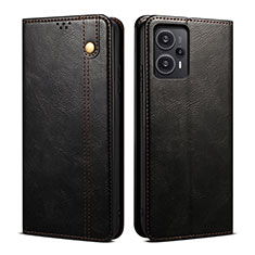 Custodia Portafoglio In Pelle Cover con Supporto B01S per Xiaomi Redmi Note 12 Turbo 5G Nero