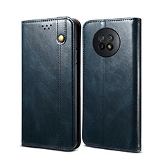 Custodia Portafoglio In Pelle Cover con Supporto B01S per Xiaomi Redmi Note 9T 5G Blu
