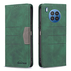 Custodia Portafoglio In Pelle Cover con Supporto B02F per Huawei Honor 50 Lite Verde