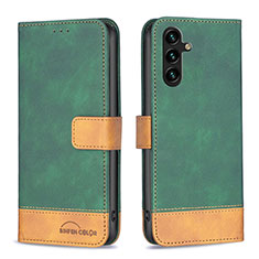 Custodia Portafoglio In Pelle Cover con Supporto B02F per Samsung Galaxy A13 5G Verde