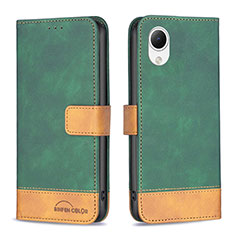 Custodia Portafoglio In Pelle Cover con Supporto B02F per Samsung Galaxy A23e 5G Verde