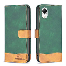 Custodia Portafoglio In Pelle Cover con Supporto B02F per Samsung Galaxy A23s Verde