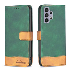 Custodia Portafoglio In Pelle Cover con Supporto B02F per Samsung Galaxy A32 5G Verde