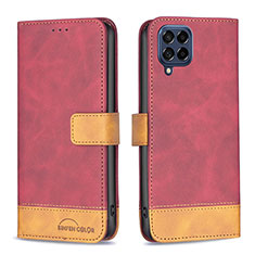 Custodia Portafoglio In Pelle Cover con Supporto B02F per Samsung Galaxy M53 5G Rosso