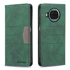 Custodia Portafoglio In Pelle Cover con Supporto B02F per Xiaomi Mi 10i 5G Verde