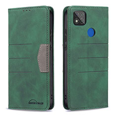 Custodia Portafoglio In Pelle Cover con Supporto B02F per Xiaomi POCO C31 Verde