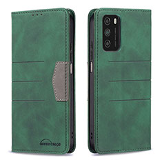 Custodia Portafoglio In Pelle Cover con Supporto B02F per Xiaomi Poco M3 Verde