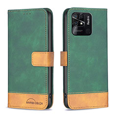 Custodia Portafoglio In Pelle Cover con Supporto B02F per Xiaomi Redmi 10C 4G Verde