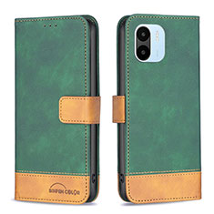 Custodia Portafoglio In Pelle Cover con Supporto B02F per Xiaomi Redmi A2 Plus Verde