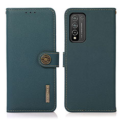 Custodia Portafoglio In Pelle Cover con Supporto B02H per Huawei Honor 10X Lite Verde