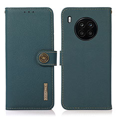 Custodia Portafoglio In Pelle Cover con Supporto B02H per Huawei Nova 8i Verde