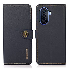 Custodia Portafoglio In Pelle Cover con Supporto B02H per Huawei Nova Y70 Plus Blu