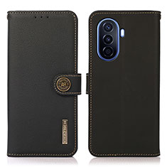 Custodia Portafoglio In Pelle Cover con Supporto B02H per Huawei Nova Y70 Plus Nero