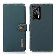 Custodia Portafoglio In Pelle Cover con Supporto B02H per Realme GT Neo 2T 5G Verde