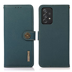 Custodia Portafoglio In Pelle Cover con Supporto B02H per Samsung Galaxy A72 5G Verde