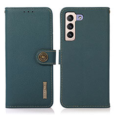 Custodia Portafoglio In Pelle Cover con Supporto B02H per Samsung Galaxy S21 Plus 5G Verde