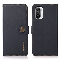 Custodia Portafoglio In Pelle Cover con Supporto B02H per Xiaomi Mi 11i 5G Blu