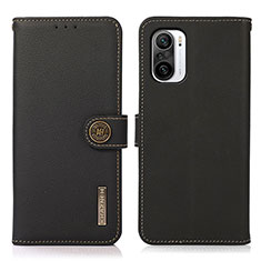 Custodia Portafoglio In Pelle Cover con Supporto B02H per Xiaomi Mi 11i 5G Nero