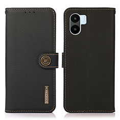 Custodia Portafoglio In Pelle Cover con Supporto B02H per Xiaomi Redmi A2 Nero