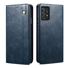 Custodia Portafoglio In Pelle Cover con Supporto B02S per Samsung Galaxy A32 5G Blu