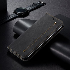 Custodia Portafoglio In Pelle Cover con Supporto B02S per Xiaomi Poco C65 Nero