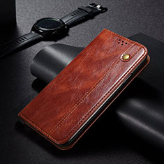 Custodia Portafoglio In Pelle Cover con Supporto B02S per Xiaomi Redmi Note 10 5G Marrone