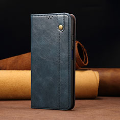 Custodia Portafoglio In Pelle Cover con Supporto B02S per Xiaomi Redmi Note 10 Pro 5G Blu