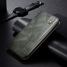 Custodia Portafoglio In Pelle Cover con Supporto B02S per Xiaomi Redmi Note 10T 5G Verde