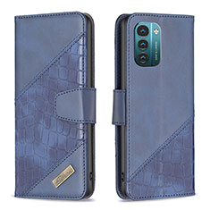 Custodia Portafoglio In Pelle Cover con Supporto B03F per Nokia G11 Blu