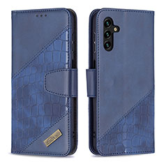 Custodia Portafoglio In Pelle Cover con Supporto B03F per Samsung Galaxy A04s Blu