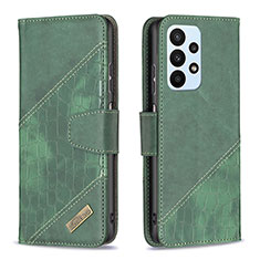 Custodia Portafoglio In Pelle Cover con Supporto B03F per Samsung Galaxy A23 5G Verde