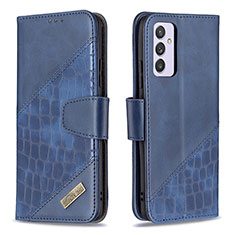 Custodia Portafoglio In Pelle Cover con Supporto B03F per Samsung Galaxy A24 4G Blu