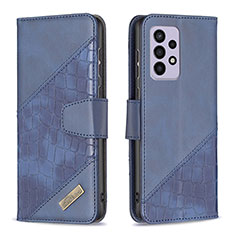 Custodia Portafoglio In Pelle Cover con Supporto B03F per Samsung Galaxy A33 5G Blu