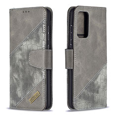 Custodia Portafoglio In Pelle Cover con Supporto B03F per Samsung Galaxy A72 4G Grigio Scuro