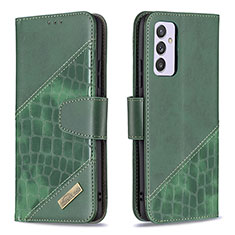 Custodia Portafoglio In Pelle Cover con Supporto B03F per Samsung Galaxy F54 5G Verde