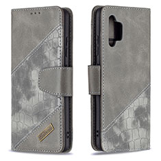 Custodia Portafoglio In Pelle Cover con Supporto B03F per Samsung Galaxy M32 5G Grigio Scuro