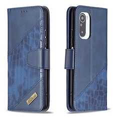 Custodia Portafoglio In Pelle Cover con Supporto B03F per Xiaomi Mi 11i 5G Blu