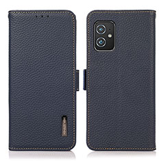 Custodia Portafoglio In Pelle Cover con Supporto B03H per Asus ZenFone 8 Mini Blu