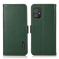 Custodia Portafoglio In Pelle Cover con Supporto B03H per Asus ZenFone 8 Mini Verde