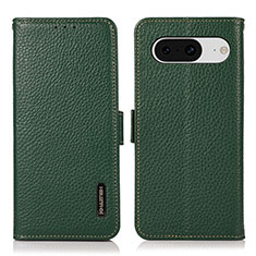 Custodia Portafoglio In Pelle Cover con Supporto B03H per Google Pixel 8 5G Verde