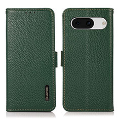 Custodia Portafoglio In Pelle Cover con Supporto B03H per Google Pixel 8a 5G Verde