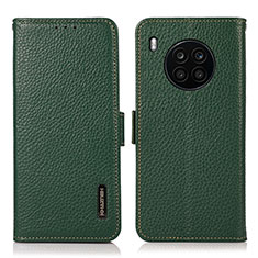 Custodia Portafoglio In Pelle Cover con Supporto B03H per Huawei Honor 50 Lite Verde