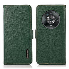 Custodia Portafoglio In Pelle Cover con Supporto B03H per Huawei Honor Magic4 5G Verde