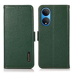 Custodia Portafoglio In Pelle Cover con Supporto B03H per Huawei Honor X7 Verde