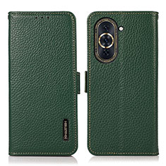 Custodia Portafoglio In Pelle Cover con Supporto B03H per Huawei Nova 10 Pro Verde