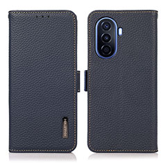 Custodia Portafoglio In Pelle Cover con Supporto B03H per Huawei Nova Y70 Plus Blu