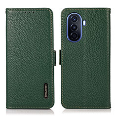 Custodia Portafoglio In Pelle Cover con Supporto B03H per Huawei Nova Y70 Verde